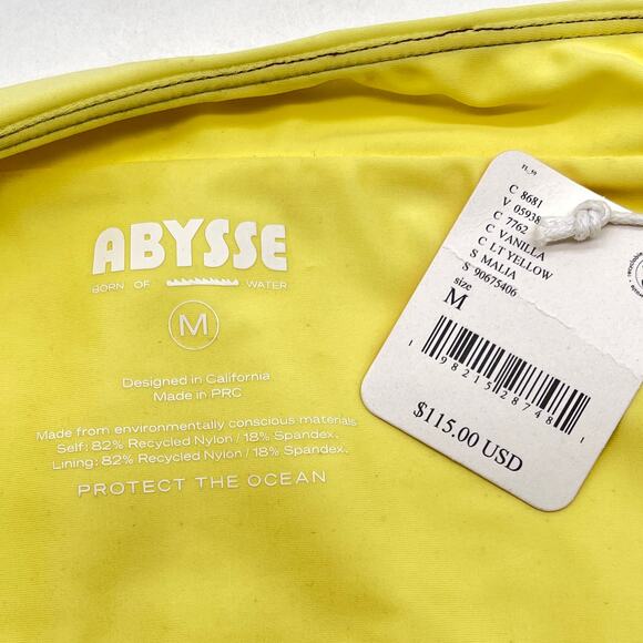 FREE PEOPLE MOVEMENT ABYSSE Swim Malia Surf Bottom Womens Medium Yellow NEW - Picture 11 of 14